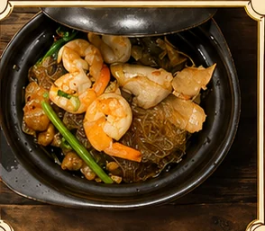 Steamed Shrimp with Glass Noodles