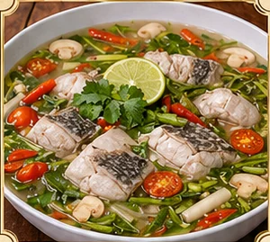 Spicy & Sour Tom Yum Tilapia with Fresh Herbs