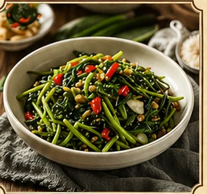 Morning Glory with Chili & Garlic